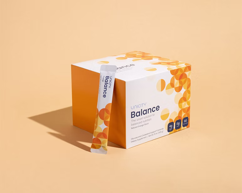 Balance by Unicity — pre-meal fiber drink with Biosphere Fiber and Unicity 7X